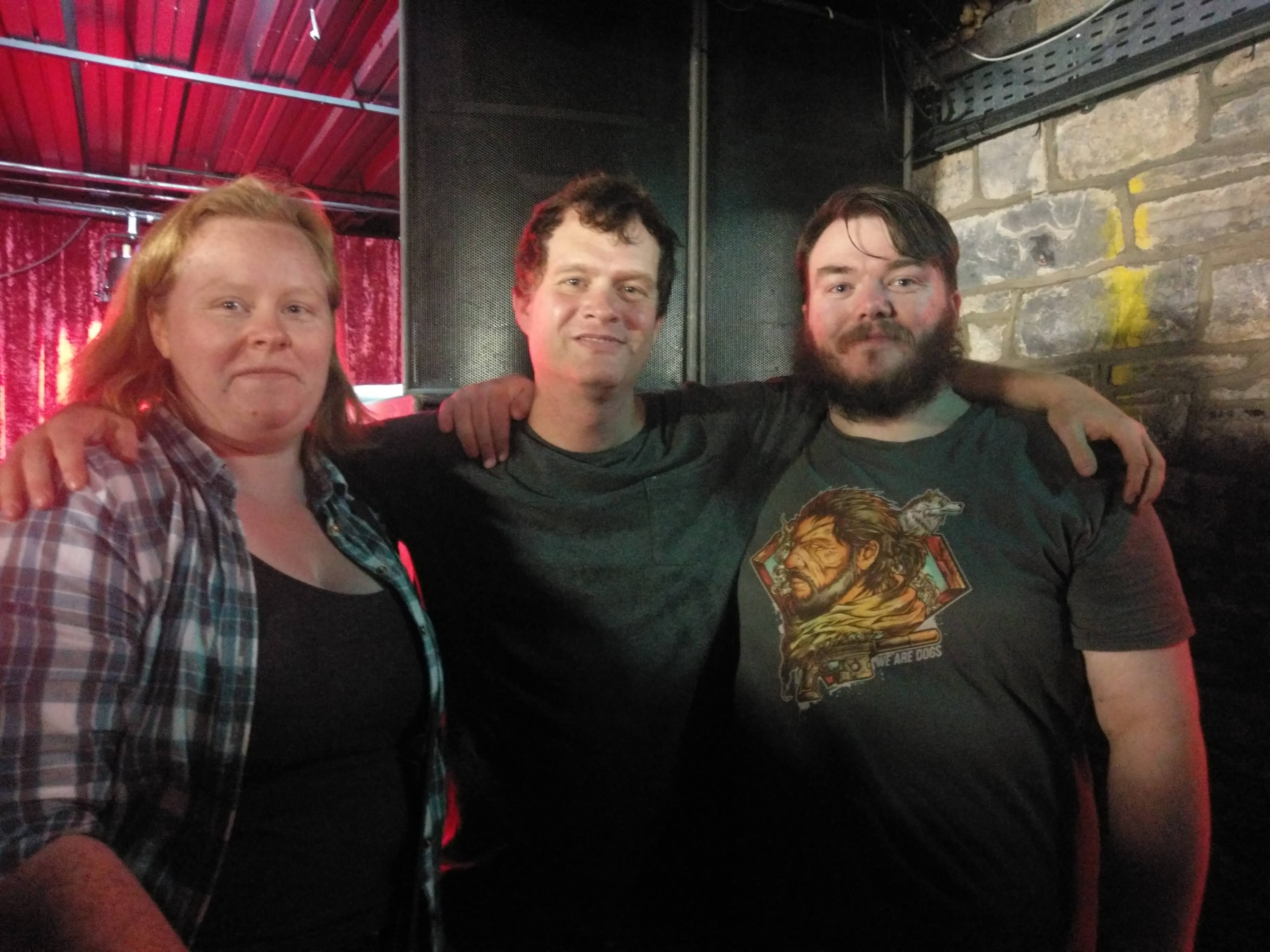 Clare and Shane meeting the lead singer of one of their favorite bands, Electric Six